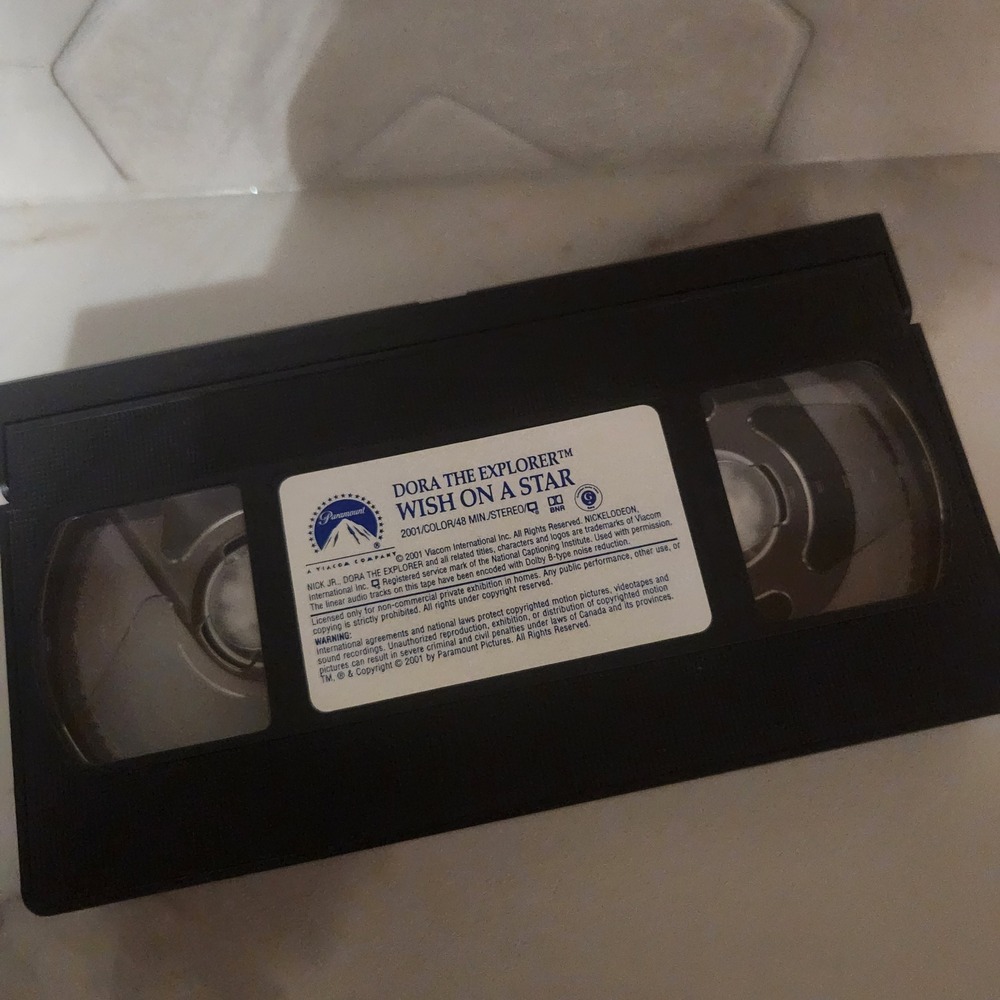 Dora the Explorer Wish on a Star VHS 2001‎ Nick Jr Paramount Kids Movie Tape
